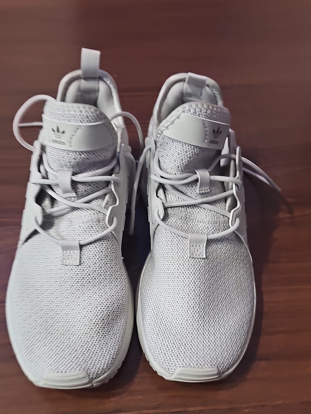 light gray Adidas sneakers